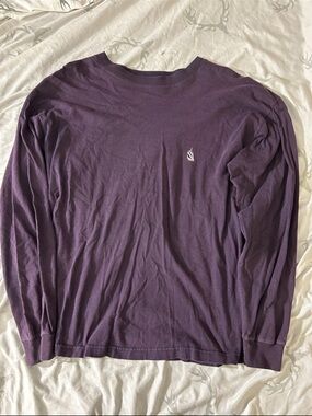 Men's Vintage 90s Nautica Long-Sleeve Crewneck Shirt - Purple